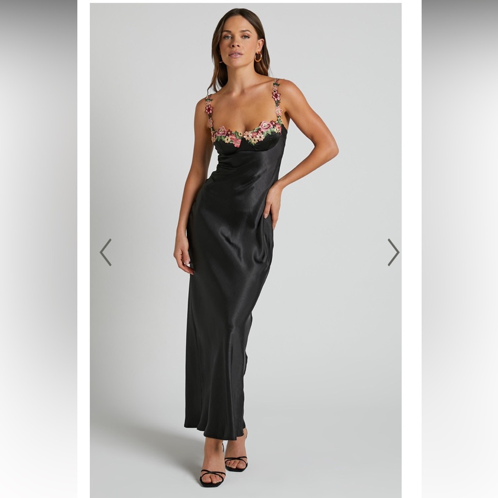 Showpo Black Floral Maxi